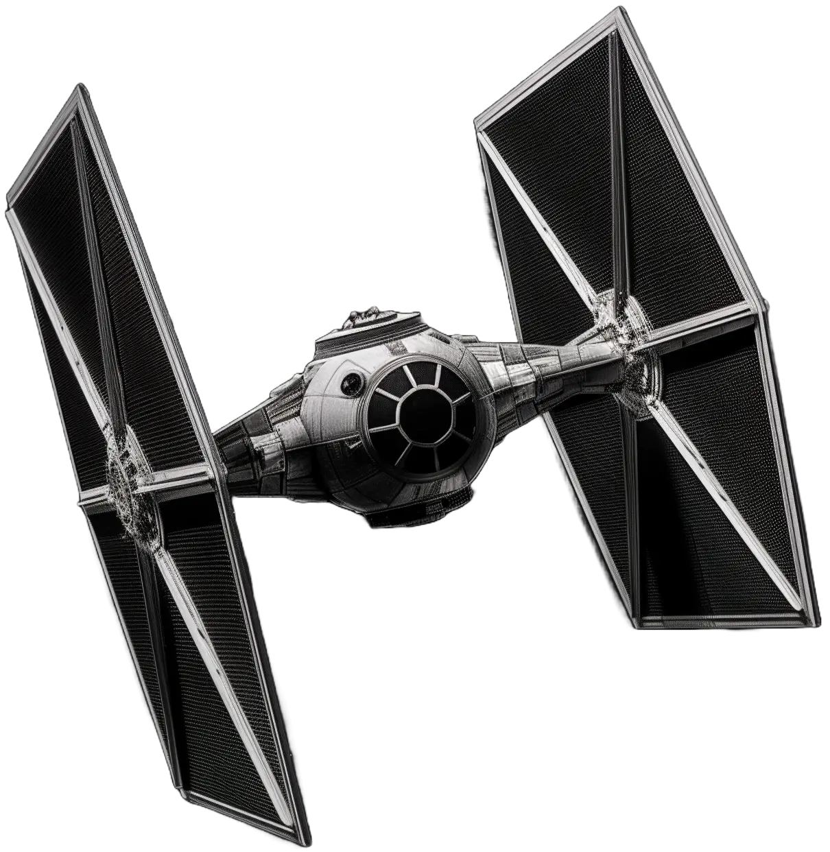 An tie-fighter ship from star Wars